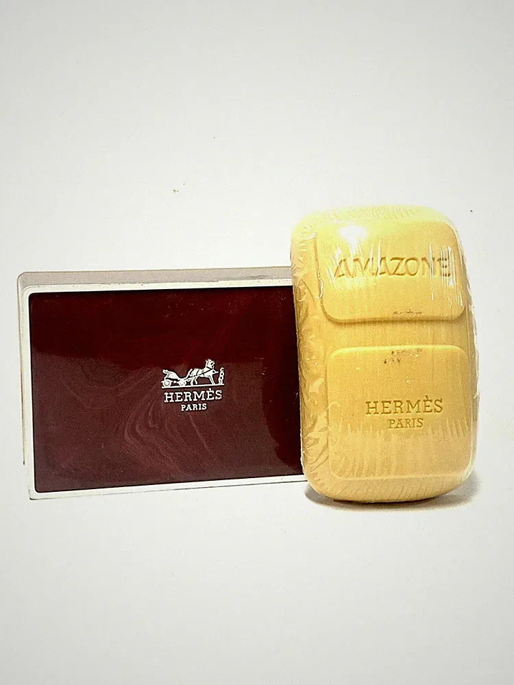 HERMES AMAZONE 3.5oz 100g PERFUME SAVON SOAP BOX Women With Case -RARE- (BJ40