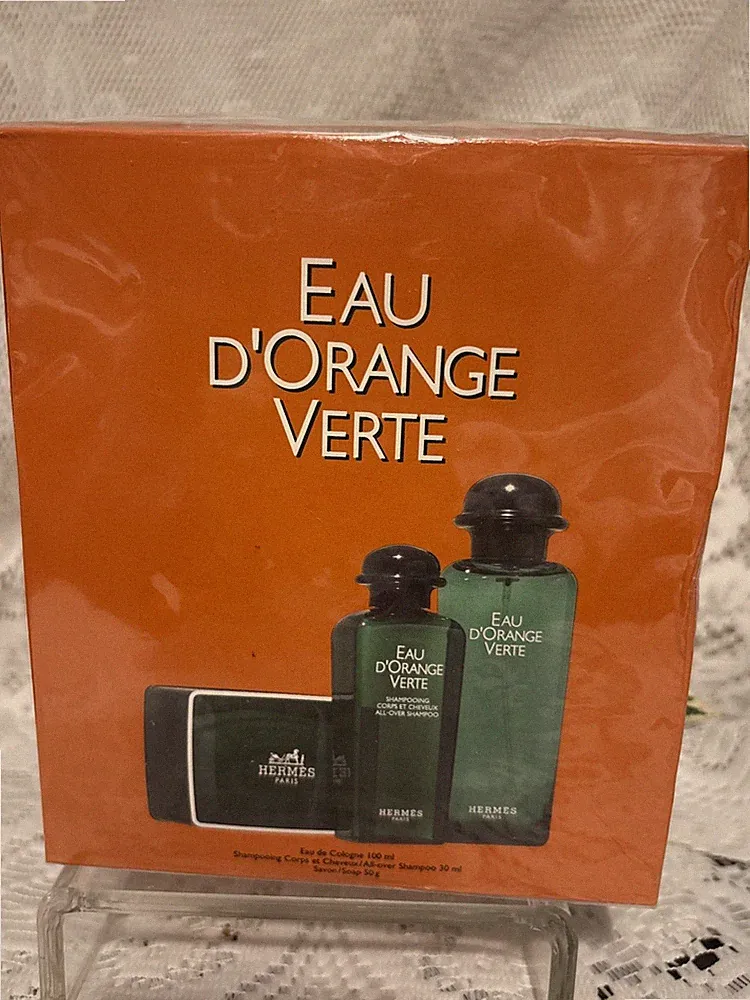 HERMES Eau D’orange Verge 3 Pc SET Cologne 3.3 Oz W/Soap & Shampoo NEW/SEALED