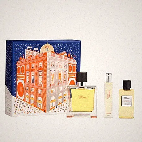 Hermes Men's Terre d'Hermes Pure Perfume 3pcs EDP Gift Set 3346130022909