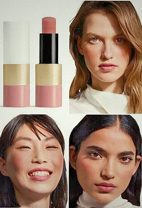 HERMES Rose Tan Abricote D'ete 30 49 14 21 Rosy Lip Enhancer lipstick Set oil