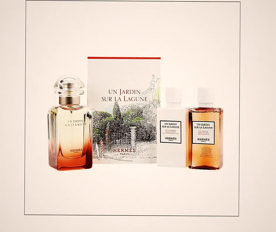 Hermes UN JARDIN Sur LA Lagune 3PCS SET (fragrance, lotion, showergel) SEALED