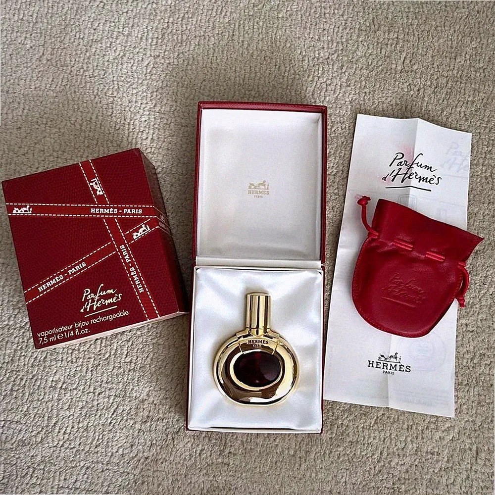 Unused Parfum d'Hermes Pure Perfume 7.5 ml 0.3fl oz refillable gold bottle NEW
